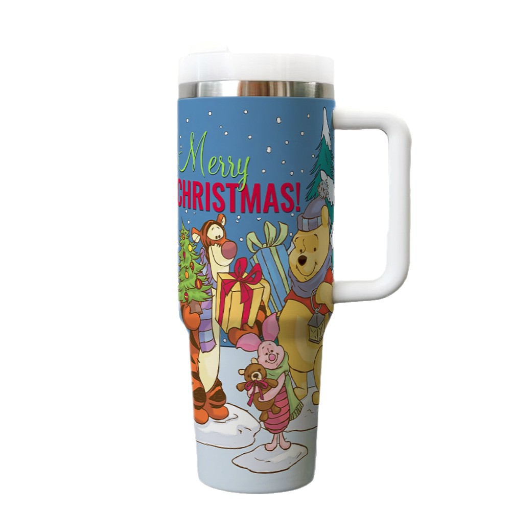 Stainless steel thermal cup Tumbler car cup Winnie custom 40OZ large capacity ice霸 cup