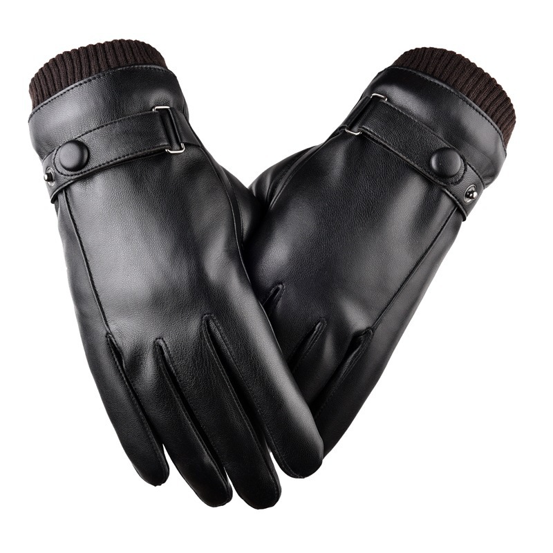 Autumn and winter warm gloves men's cold-proof outdoor riding gloves waterproof touch screen leather gloves ski gloves wholesale