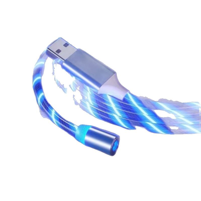Streaming data cable for Android/Apple/type-c 3-in-1 magnetic glowing charging cable