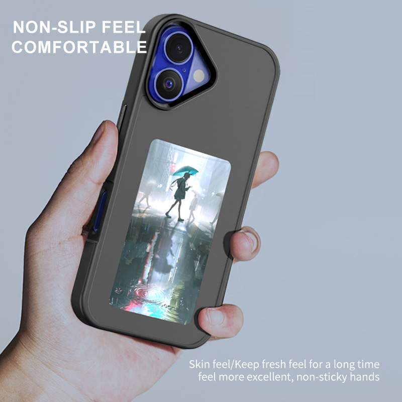 Seven Colors Optional DIY E-Ink NFC Screen Projection Phone Case for iPhone 13/14/15/16/17 Pro Max