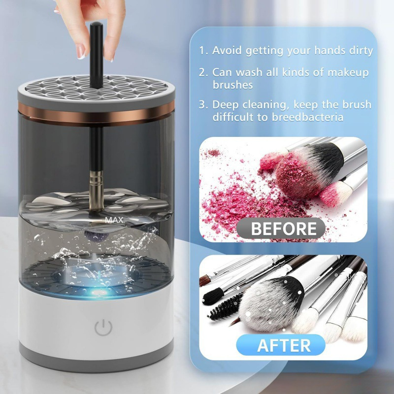 Makeup Brush Cleaner USB Plug-in Electric Makeup Brush Cleaner Washing and Drying Integrated Machine