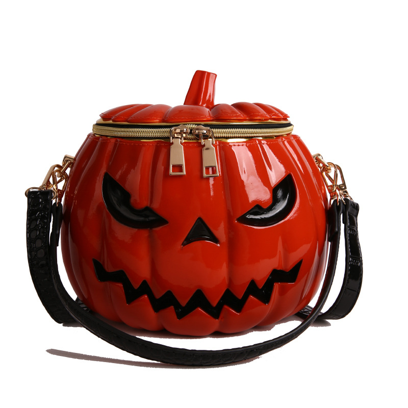 New Simulation Pumpkin Bag for Women Niche High Texture Halloween Handheld Shoulder Crossbody Bag