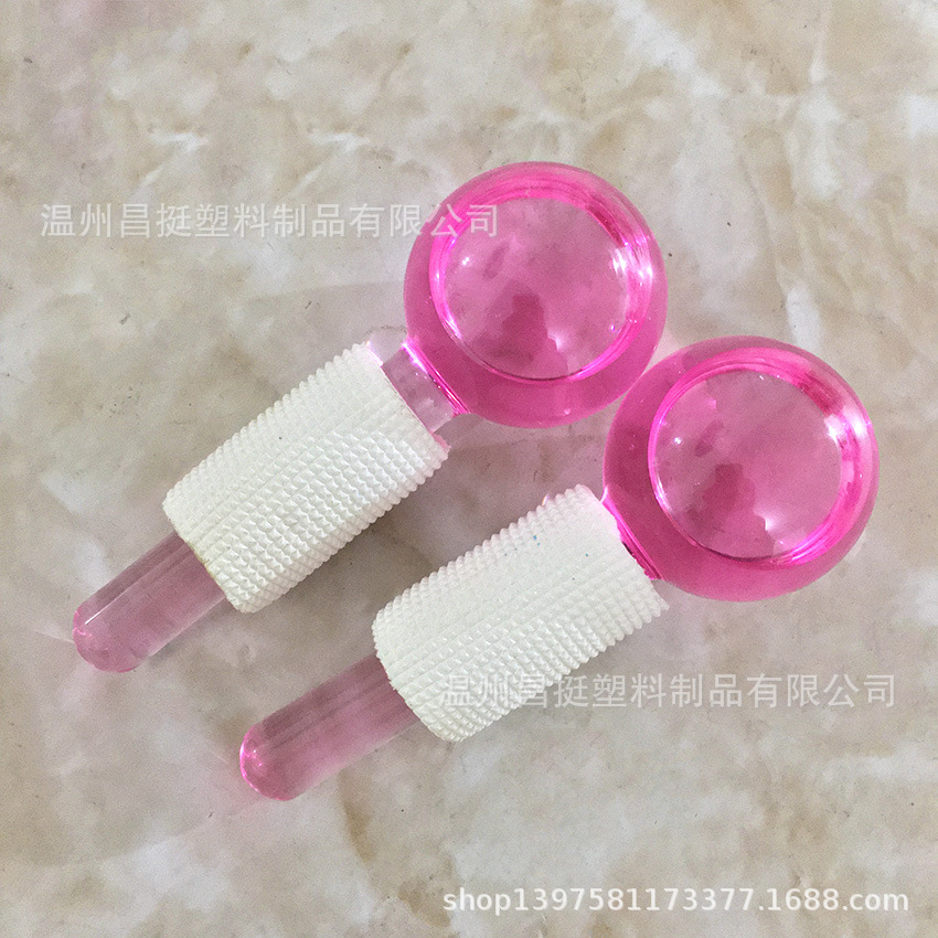 Ice wave beauty ball for facial and eye ice therapy, anti-freeze glass ball for face massage and nursing