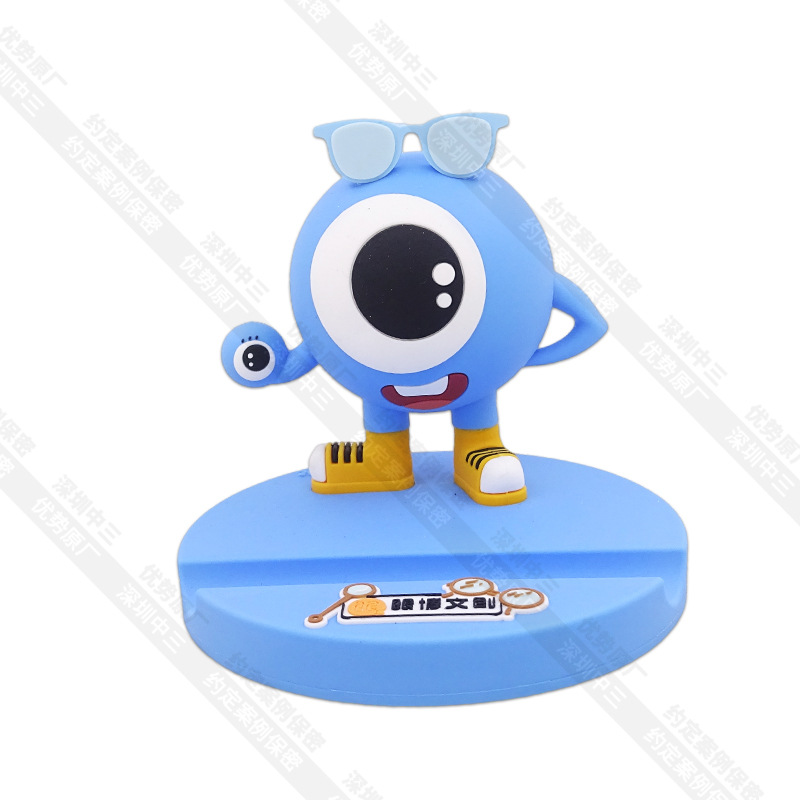 Silicone Cartoon Phone Stand Custom Corporate IP Image Figure Phone Holder Lazy Desktop Ornament Cultural Creative Gift