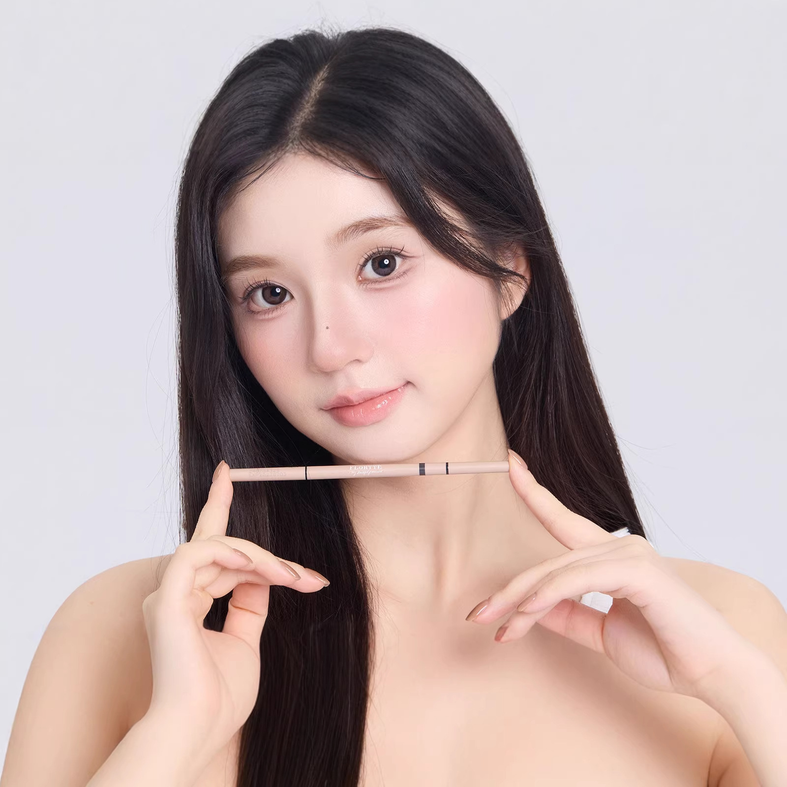 Authorized Flortte Double-Ended Ultra-Fine Eyebrow Pencil and Eyebrow Powder Makeup