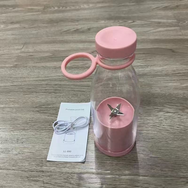 Portable Wine Bottle Juice Cup Travel Six-Blade Juicer Small Home Electric Juicer Fresh Squeeze Straw