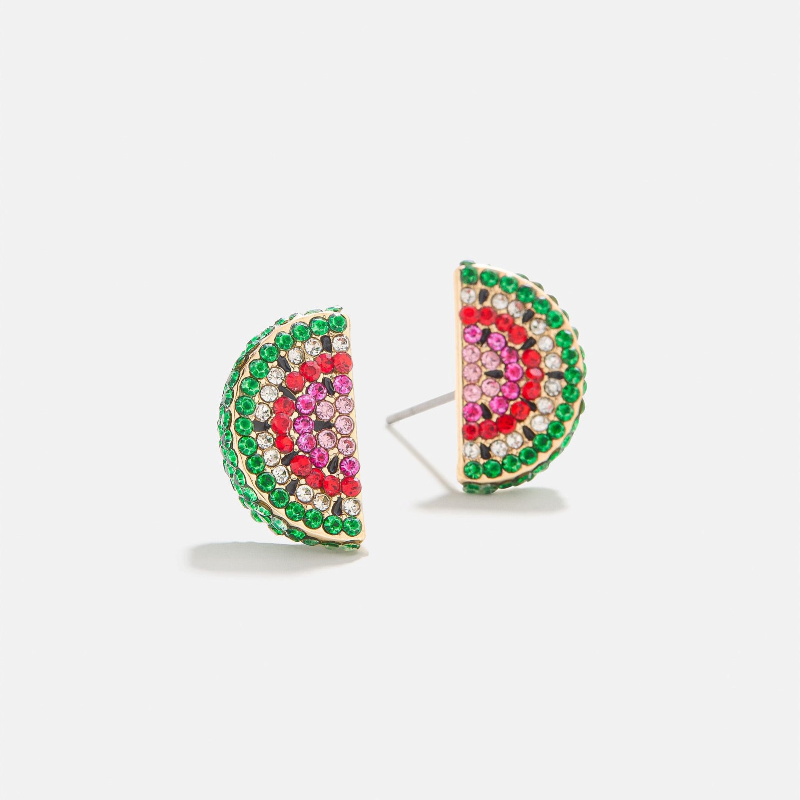 Summer Beach Fruit Series Earrings Watermelon Lemon Cherry Peach Pineapple Vacation Full Diamond Earrings