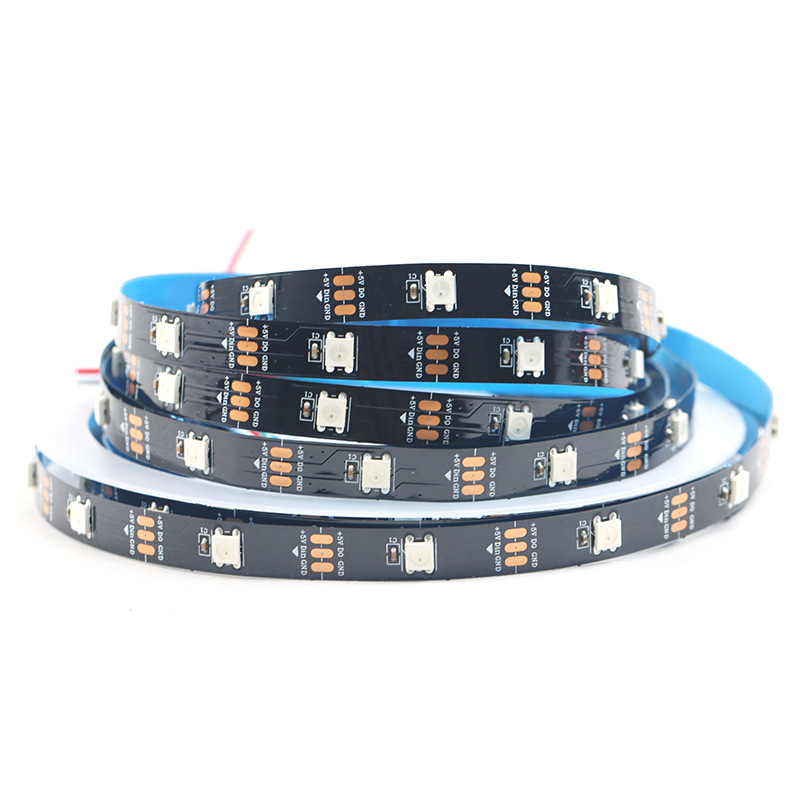 Magical ws2812b led strip one light one cut led light strip 5V black bare board 30 lights rgb linear light light show design