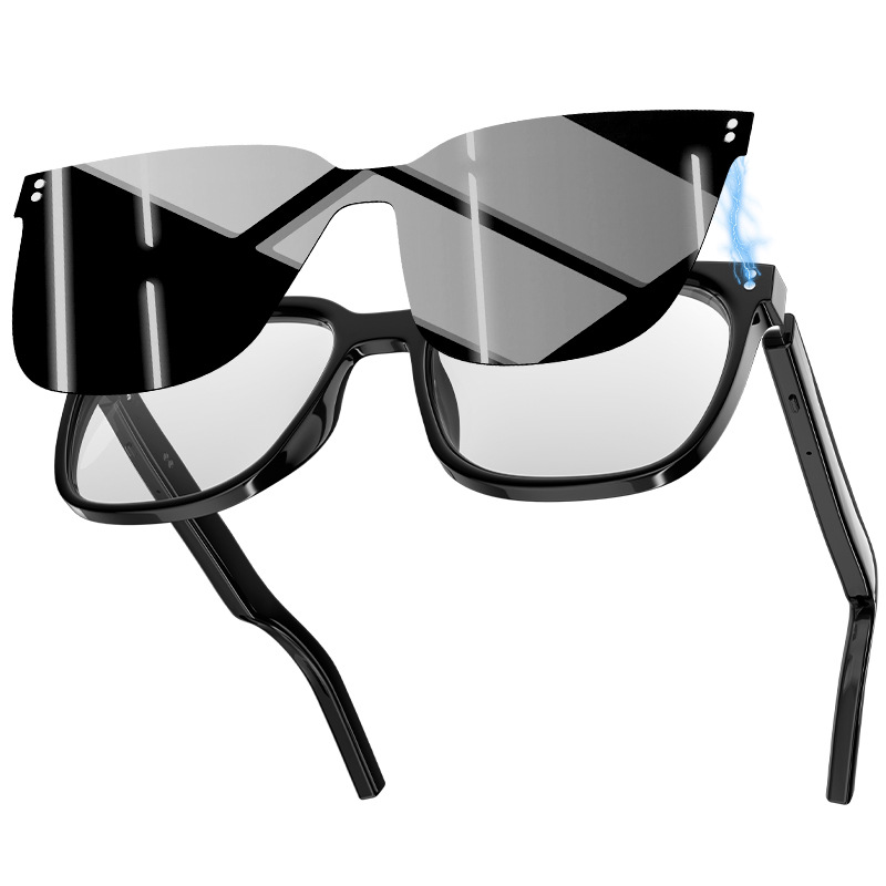 M10A Smart AI Translation Bluetooth Glasses Magnetic Dual Lenses Anti Blue Light UV with Polarized New