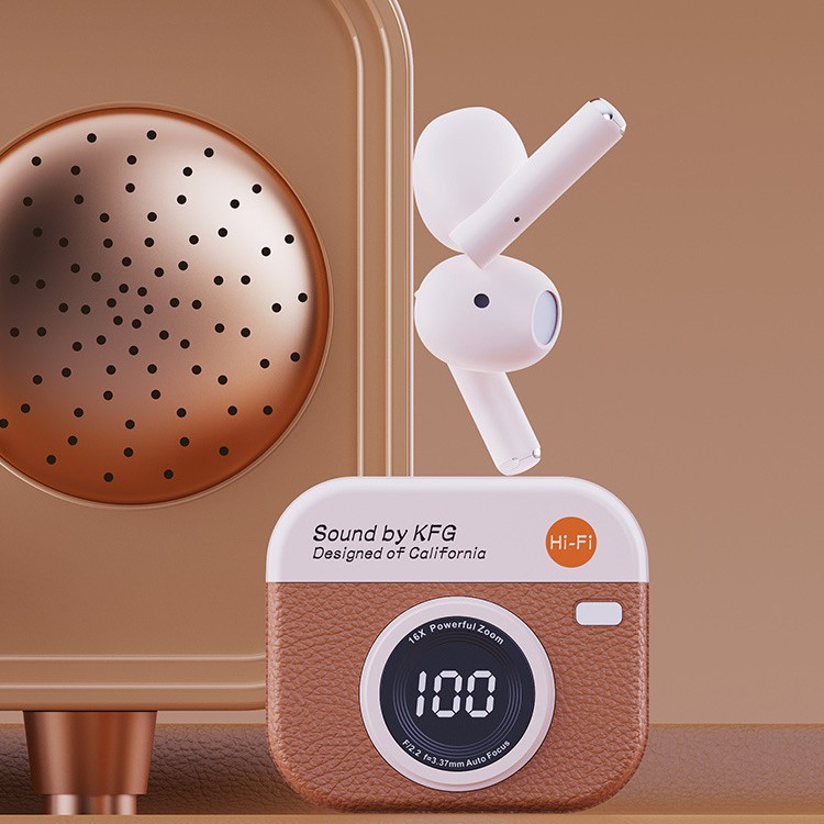 New CCD Camera Q86 Wireless Bluetooth Earbuds Noise Cancelling Semi-In-Ear Long Battery Life
