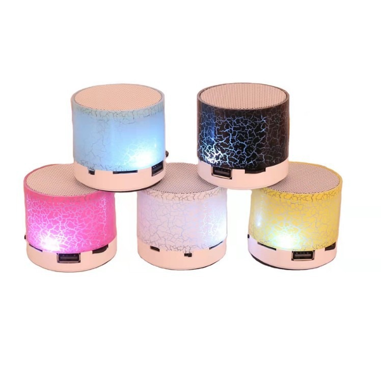 New Mini Crack Bluetooth Audio Portable Card Subwoofer Noise Reduction LED Glowing Wireless Speaker Gift