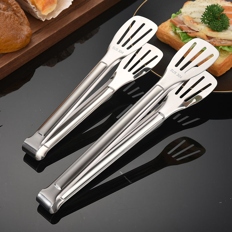 Food-Grade Stainless Steel Large Fish Frying Clip Extended BBQ Grilling Bread Clip Buffet Food