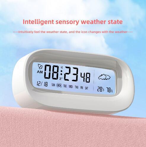 Multifunctional Electronic Alarm Clock Student Simple Silent Transparent Large Screen LED Digital Clock Alarm