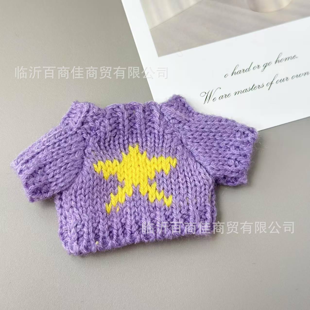 紫色黄星毛衣 · 高5CM----------宽5CM