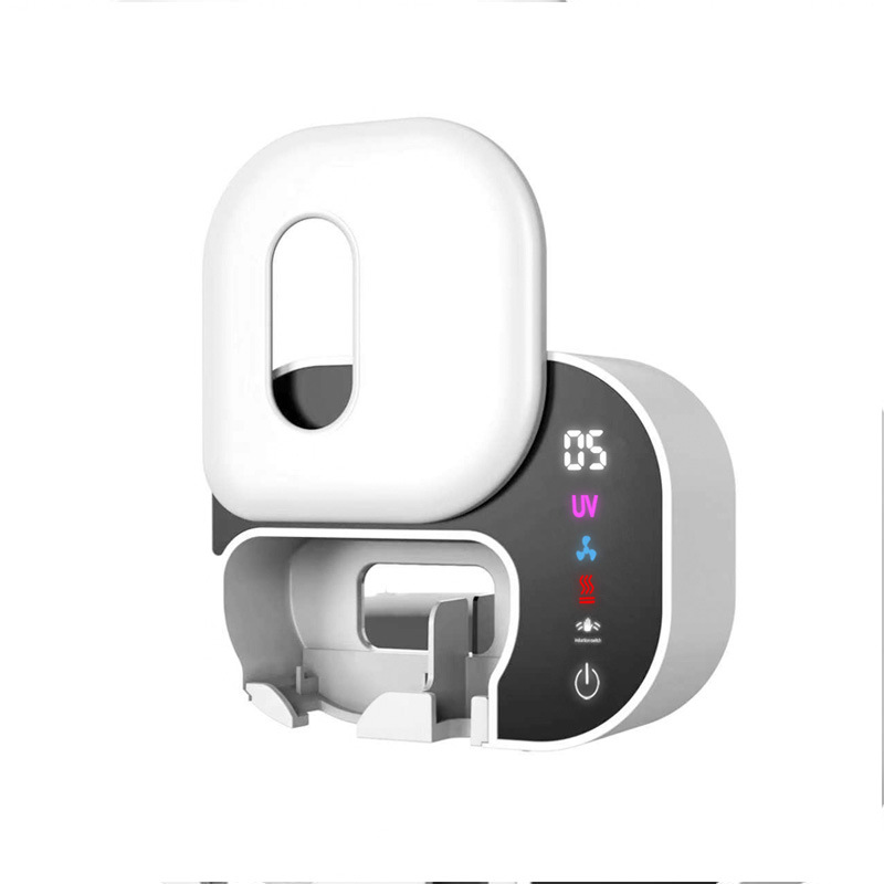 2026 New Smart Induction Open-Close Toothbrush Sterilization Box Dual Mini Portable UVC Drying Toothbrush Sterilizer