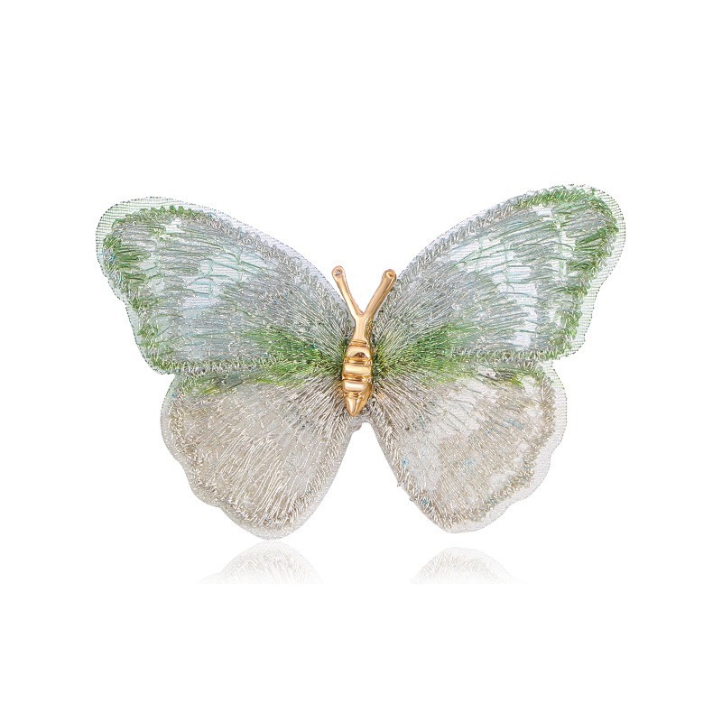 Vintage Winter Colorful Butterfly Brooch Women's Accessory Pin