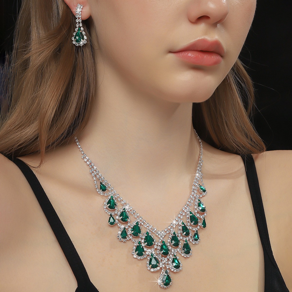 Jewelry Set Exaggerated Palace Style Bride Wedding Party Dress Gorgeous Accessories
