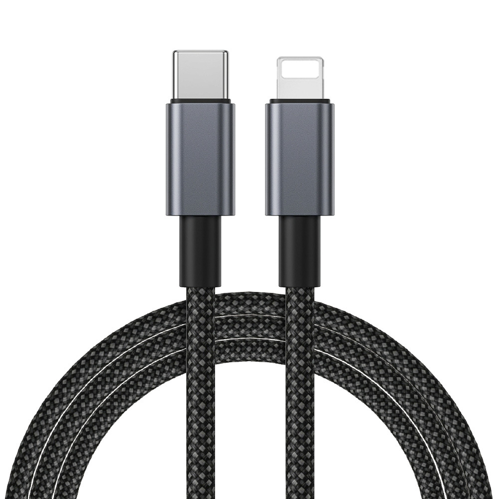 Dedicated Aluminum Shell Braided Fast Charging Data Cable for Apple Huawei Phone PD27W Dual Type-C Charging Cable