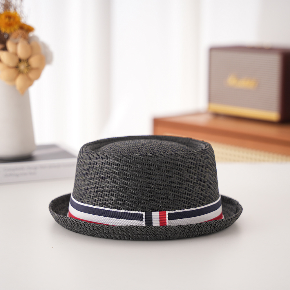 Duck Grass Concave Round Top Fedora Summer Outing Short Brim Jazz Sun Hat