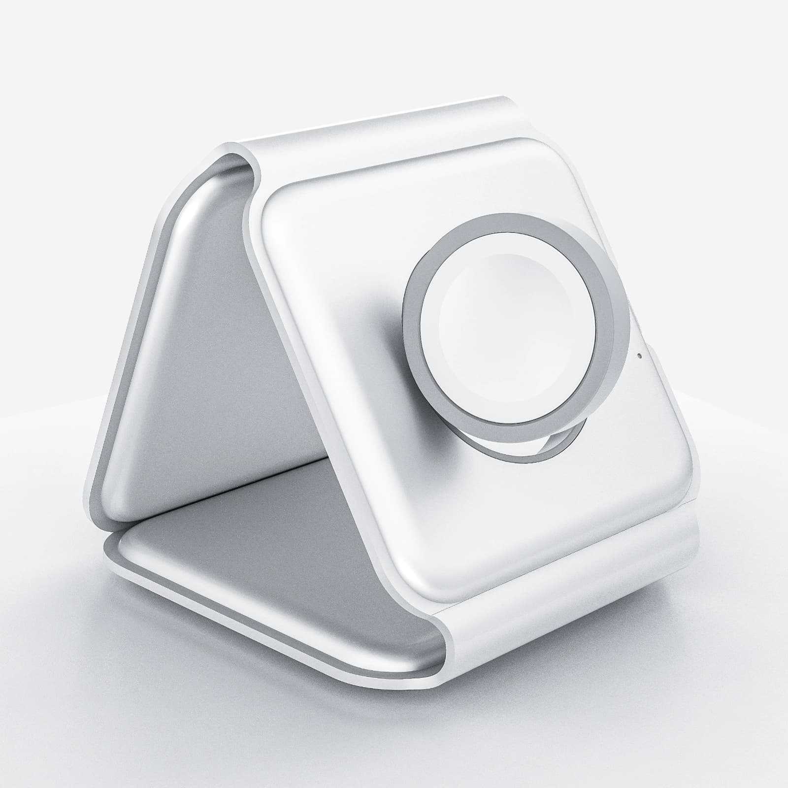 Three-in-one wireless charger magnetic foldable portable desktop charging dock 15W fast charging compatible with Apple Huawei