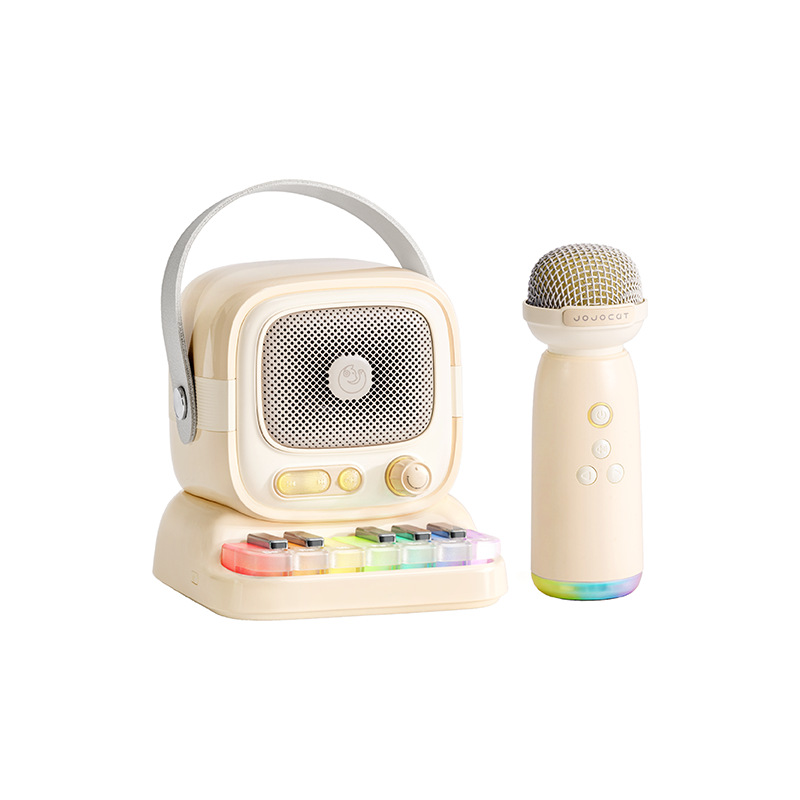 C60 Piano Bluetooth Speaker K Song Bluetooth Speaker with Ambient Lighting Macaron Color Series Gift Children