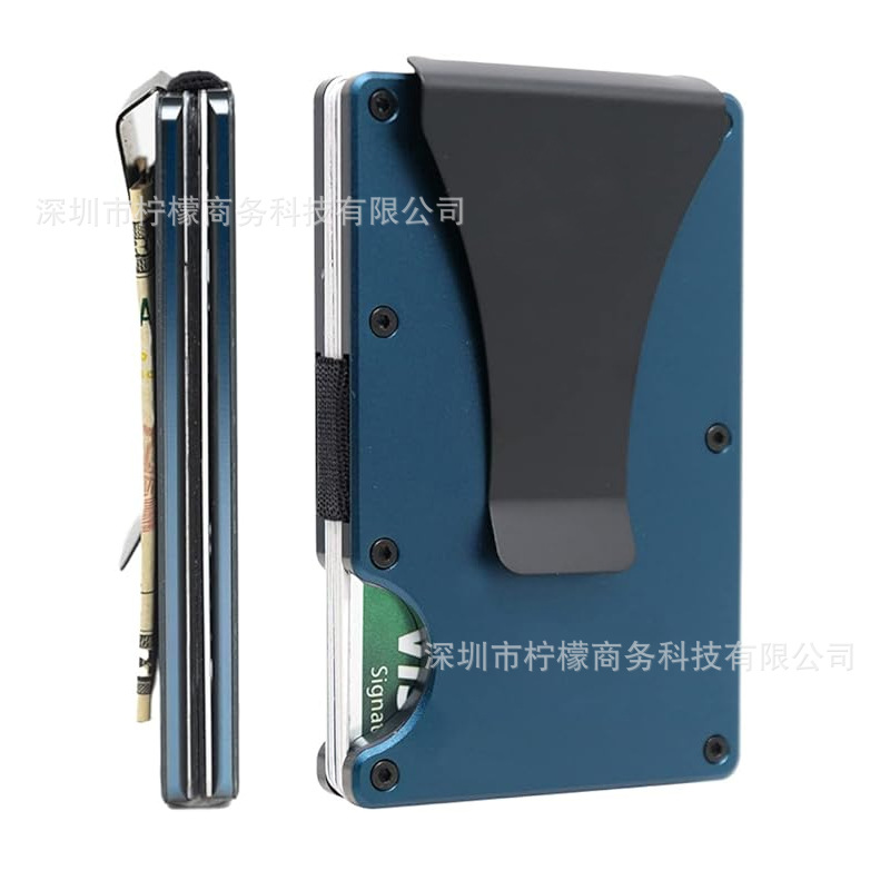 Exclusive Aluminum Alloy Metal Wallet RFID Anti-theft Card Holder Card Sleeve Ultra-thin Metal Money Clip
