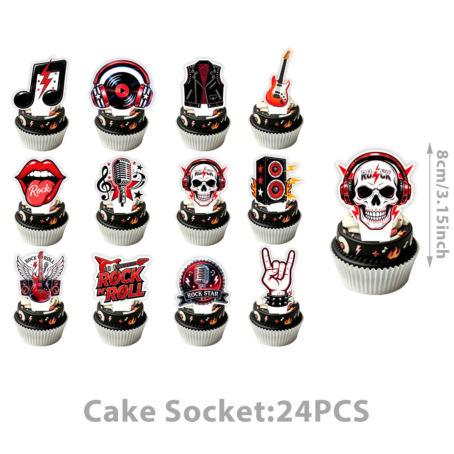 小插排24PCS—摇滚骷髅