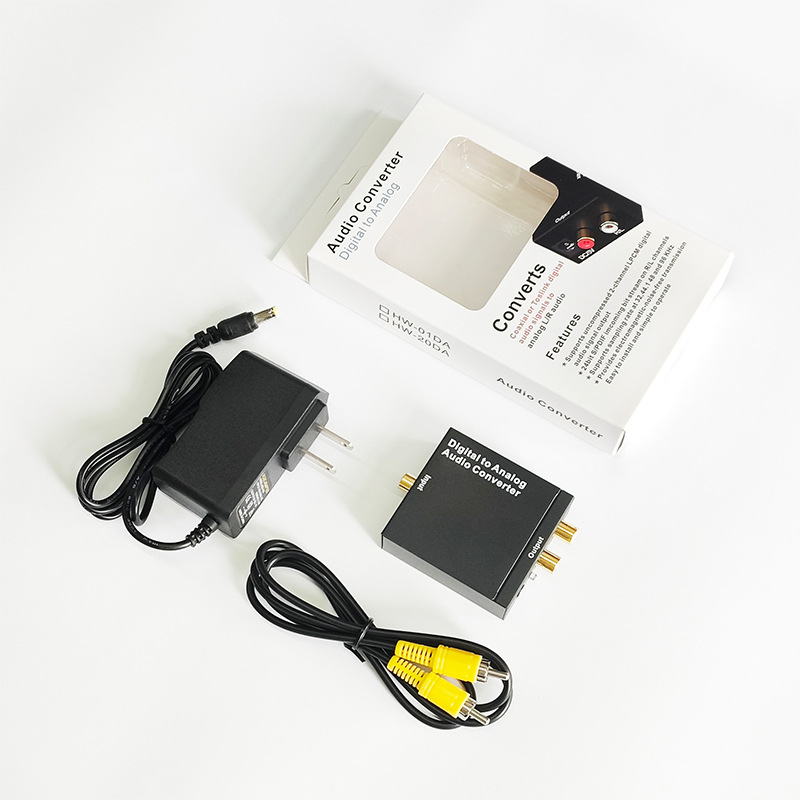 Digital to Analog 3.5mm Audio Coaxial Converter Optical to Analog SPDIF to RCA Decoder