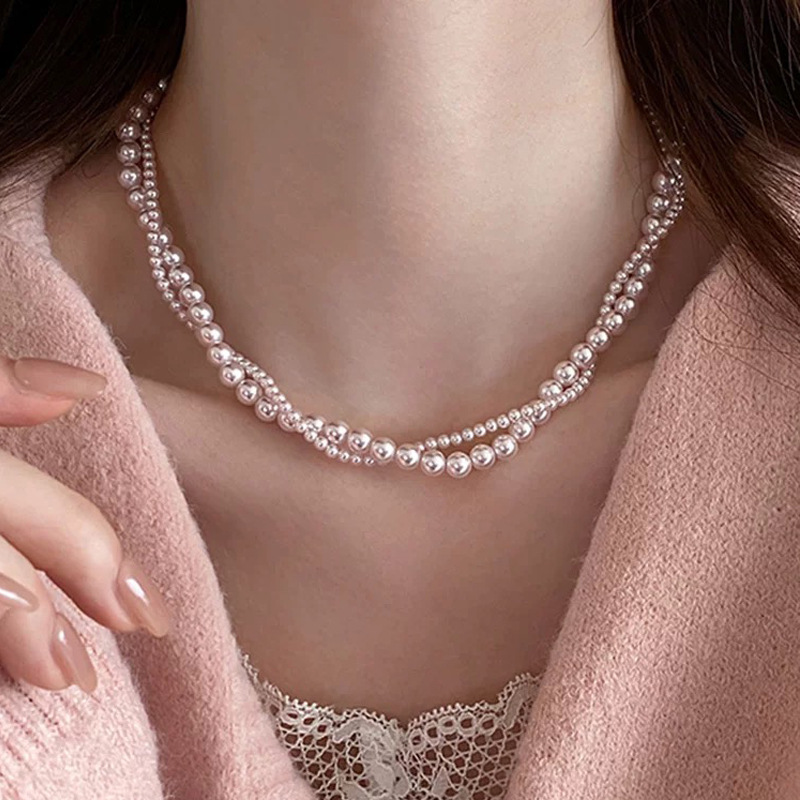 Manta Rose Color Swarovski Pearl Necklace for Women 2025 New Small Clavicle Chain for Women