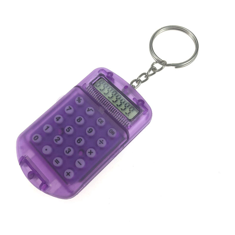 Primary School Student Mini Portable Pocket Computer Student Exam Keychain Pendant 8-Digit Calculator