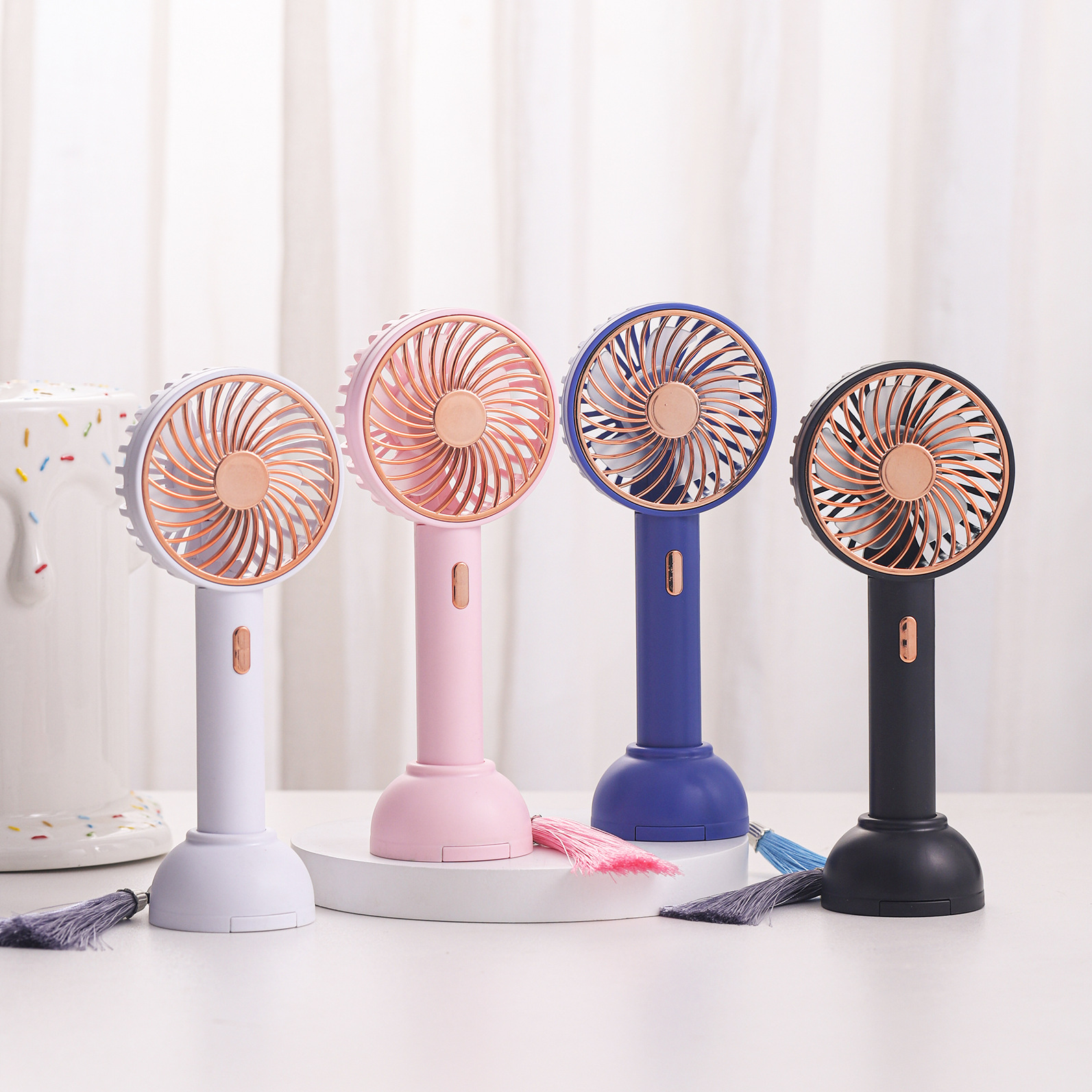 Mini Lithium Battery Small Fan Japanese and Korean New Mini USB Charging Cartoon Portable
