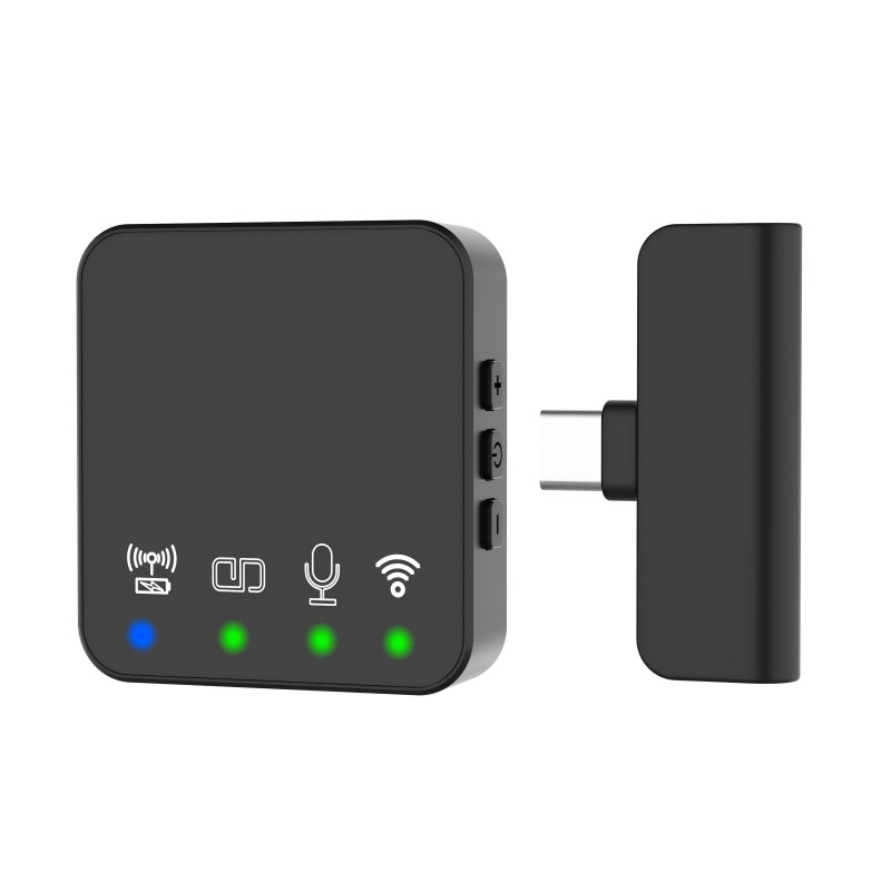New Wireless Clip-on Microphone for Live Streaming, Noise Reduction, Wireless Microphone for Home Singing, Bluetooth Microphone