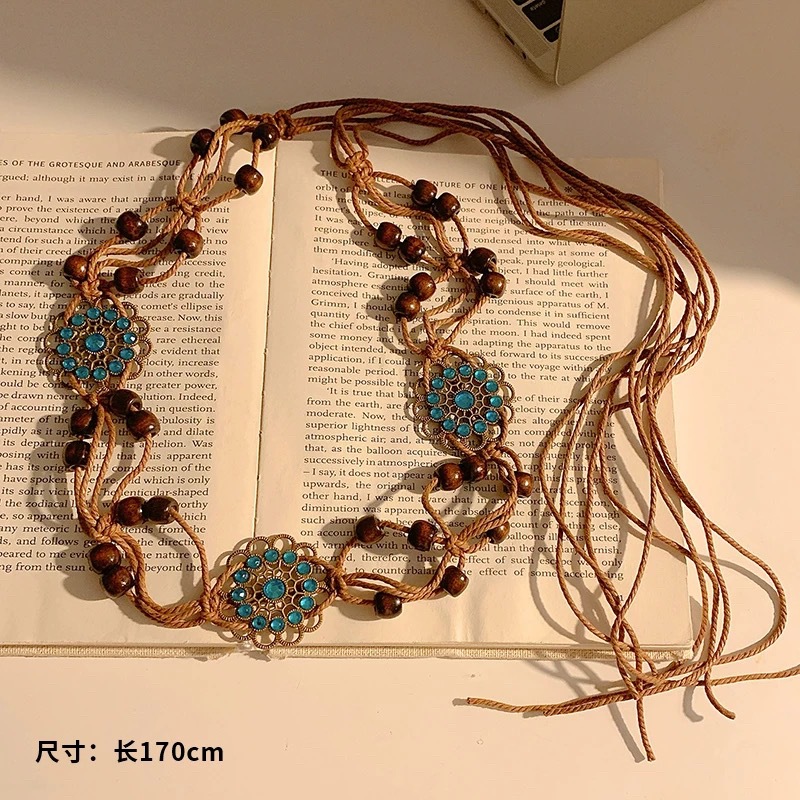 Bohemian ethnic style butterfly belt for women dress waist decoration waist chain accessory