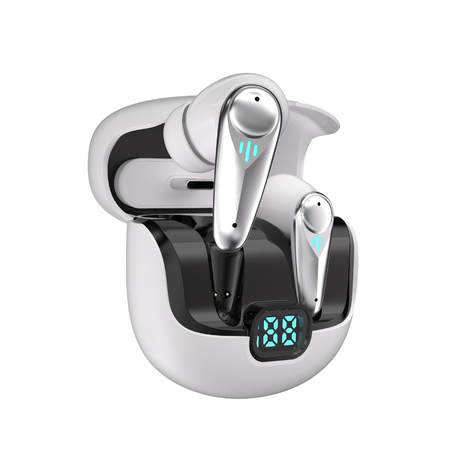Gaming Bluetooth earphone 2.4GHz ultra-low latency in-ear noise reduction function TWS battery display ultra-long battery life