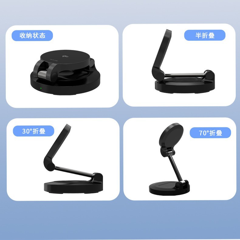 Qi2 Magnetic 15W Wireless Charger 2-in-1 Foldable Phone Wireless Charger for iPhone