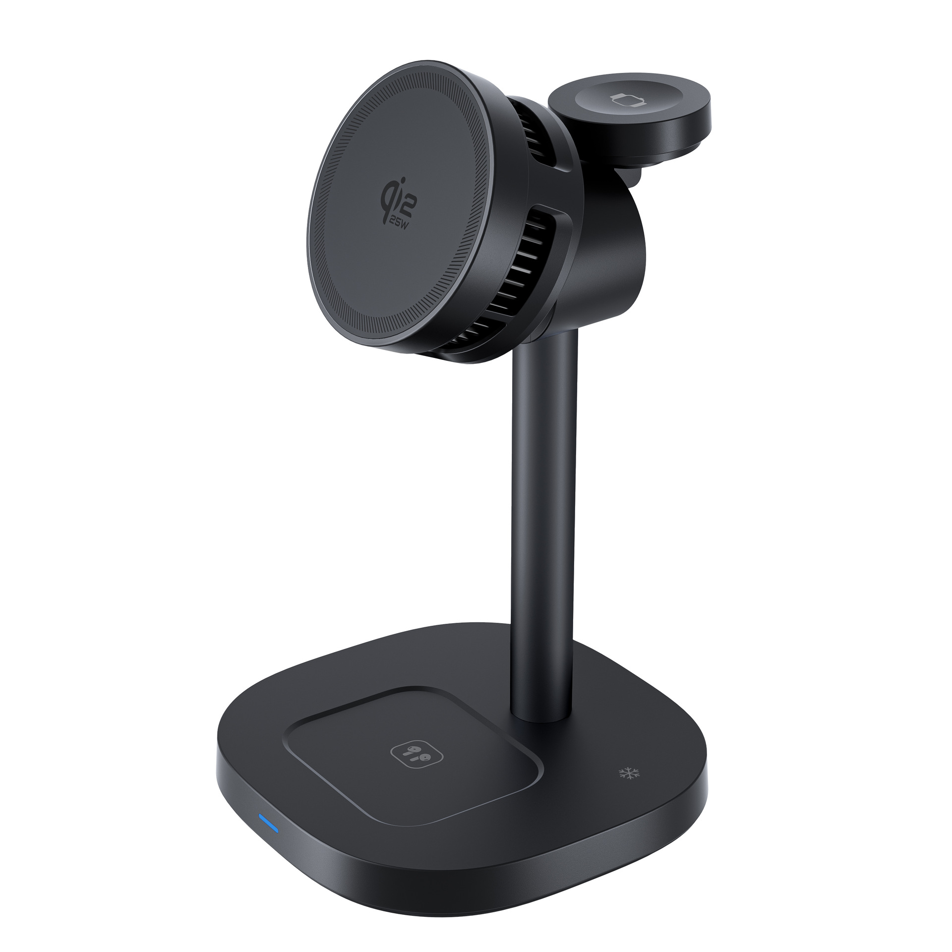 Qi2.2 Fast Charge 25W New Cooling Magnetic Desktop Phone Holder Multifunctional 3-in-1 Wireless Charger