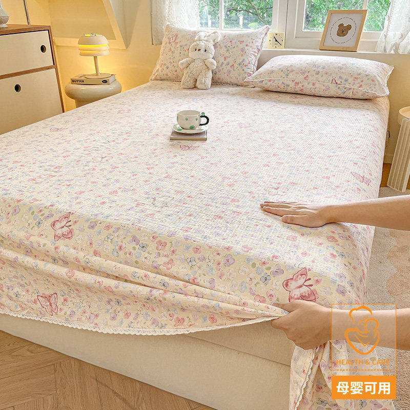 抗菌款-繁花蝶影【A类抗菌升级 孕婴可用】 · 床单单件-120x230cm【适合0.8-0.9m床】