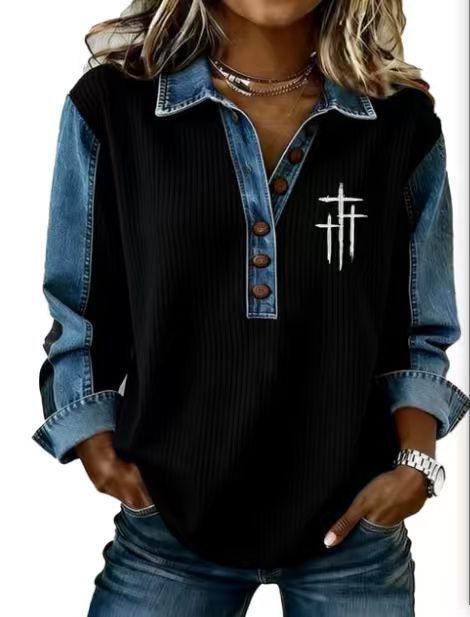 2026 Independent Station Summer Women's Solid Color Simple Elegant Button Long Sleeve Shirt