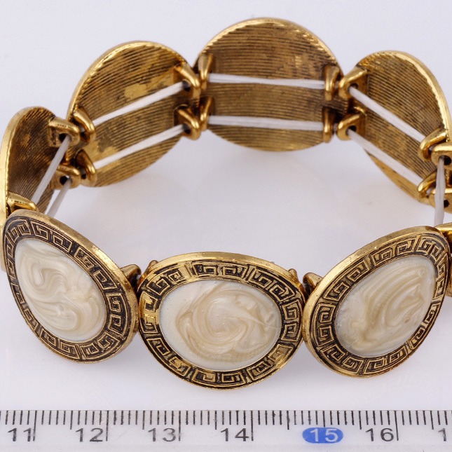 B222 Accessories Mixed Batch Beige Oil Drop Geometric Elastic Bracelet