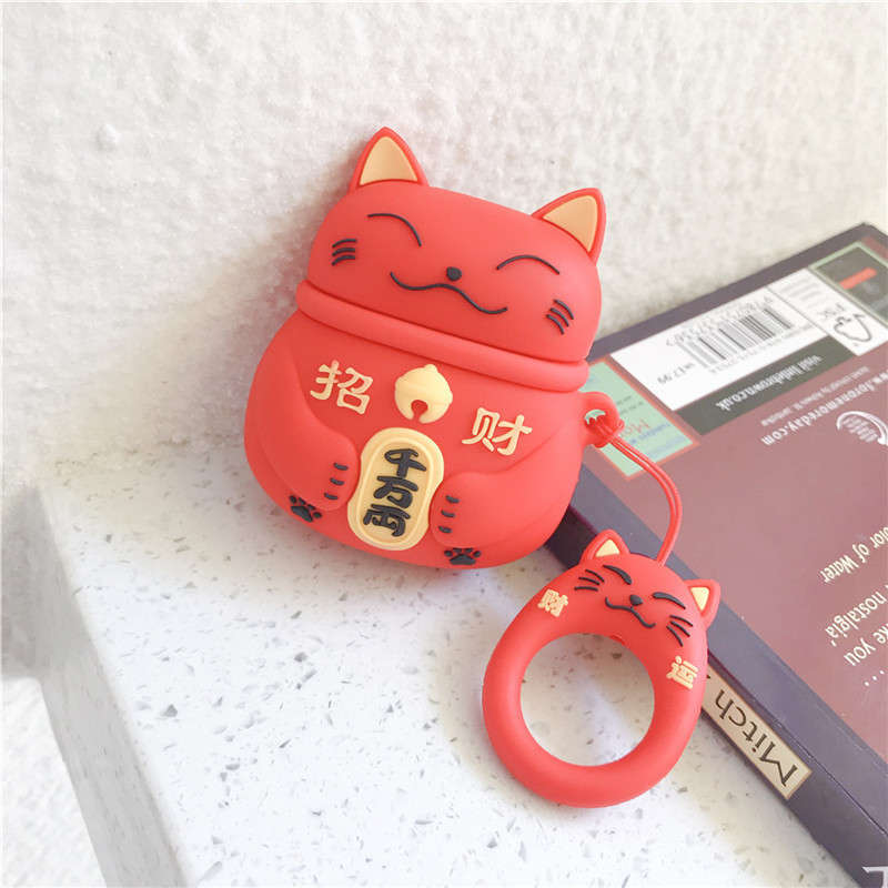 AirPods protective case with 3D shark, cute cartoon silicone soft case for Apple wireless Bluetooth earphones