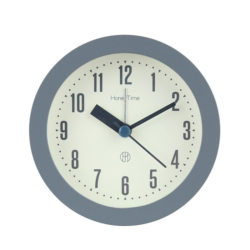Nordic round digital alarm clock children student gift home decoration silent sweep second night light clock table