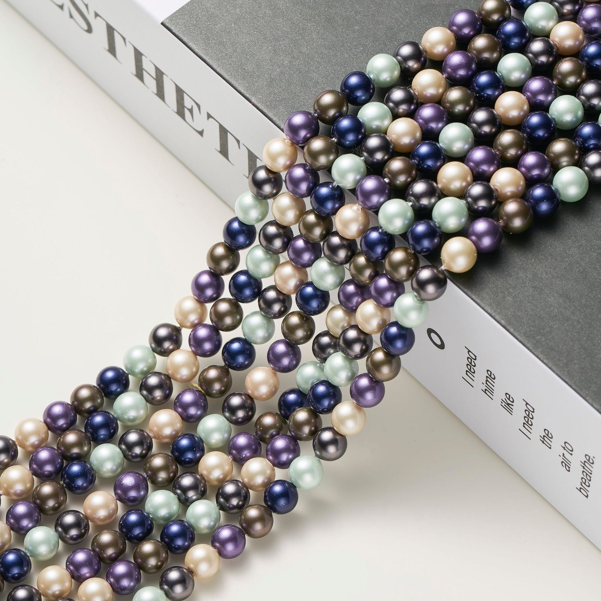 Swarovski South Sea Shell Pearl 3-16mm Straight Hole Shell Pearl DIY Jewelry Accessories Beads Loose Beads Glass Beads