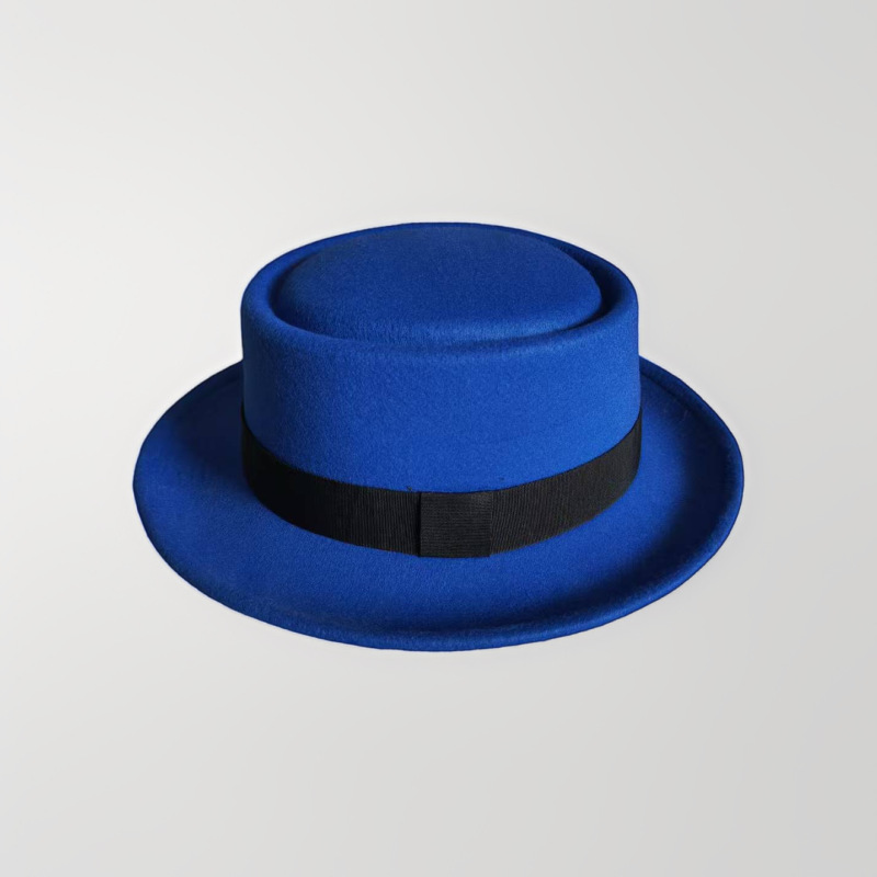2025 Autumn/Winter New Fedora Flat Top Flat Brim Decorative Hat Franchise