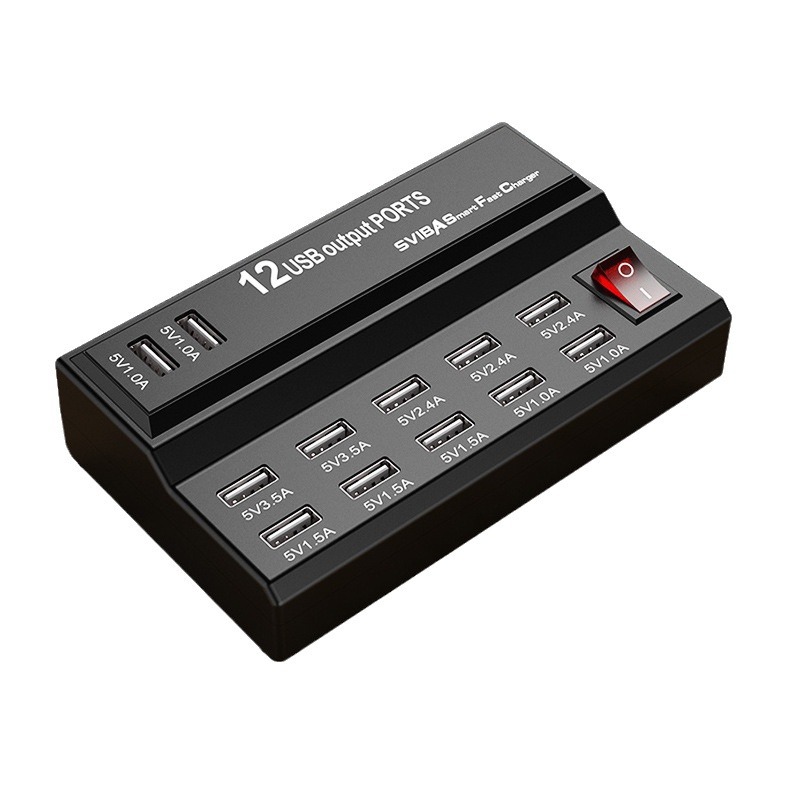 USB multi-port charger socket 5V2.4A smart distribution power strip for Huawei Xiaomi Android phone