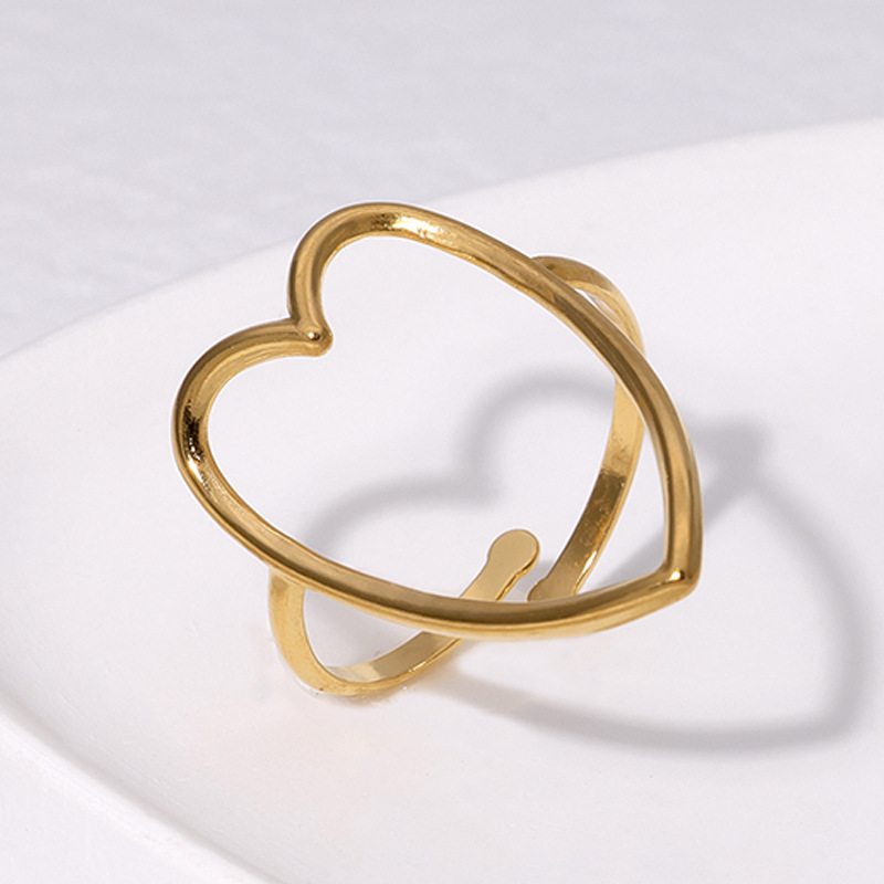 Titanium steel ring open finger ring drip oil simple stainless steel ring