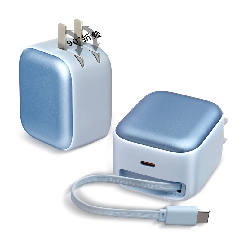 Retractable Cable PD67W GaN Charging Head Type-C Phone Tablet Laptop Fast Charger