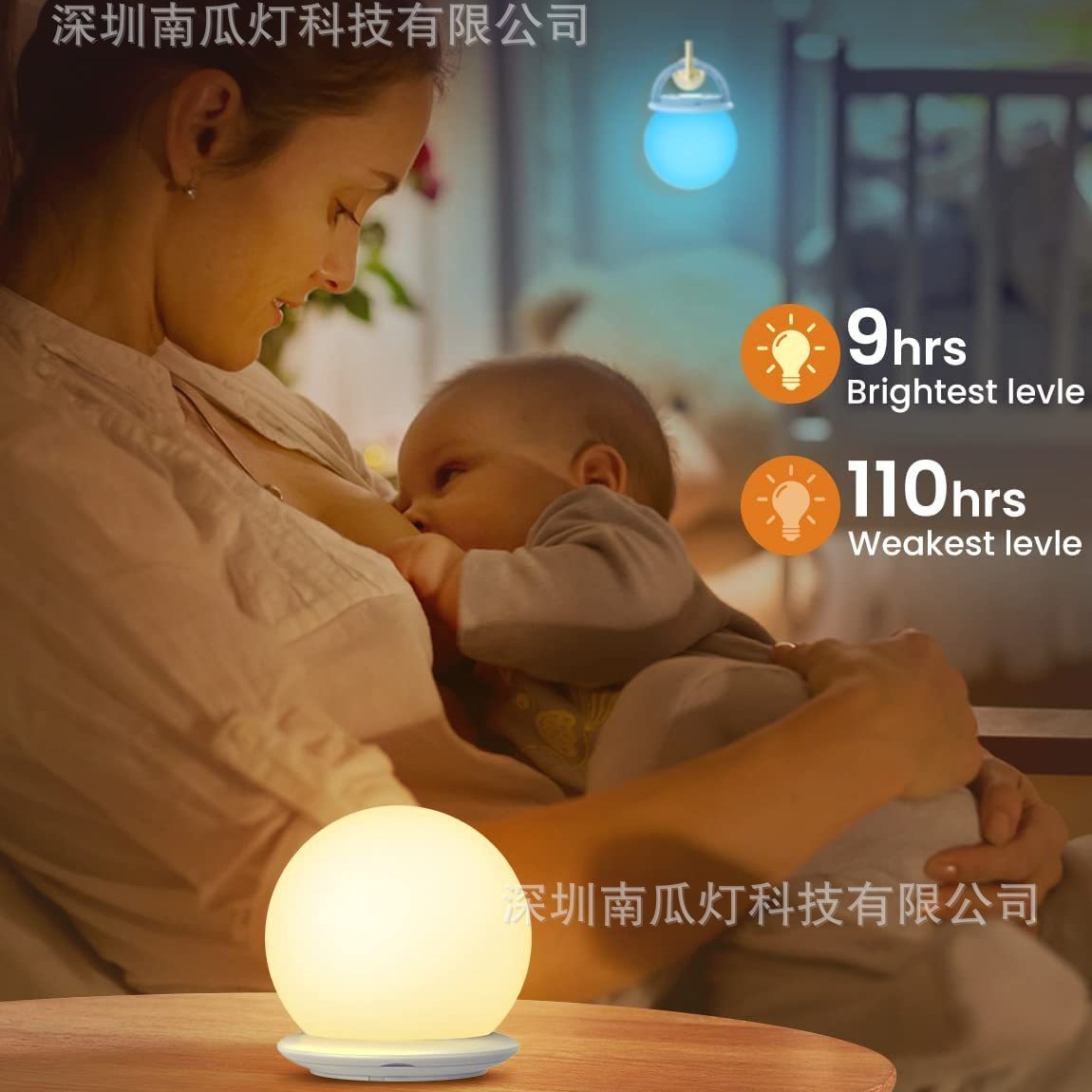 LED sensor light children's bedroom tap light baby feeding bedside lamp timed color-changing night light