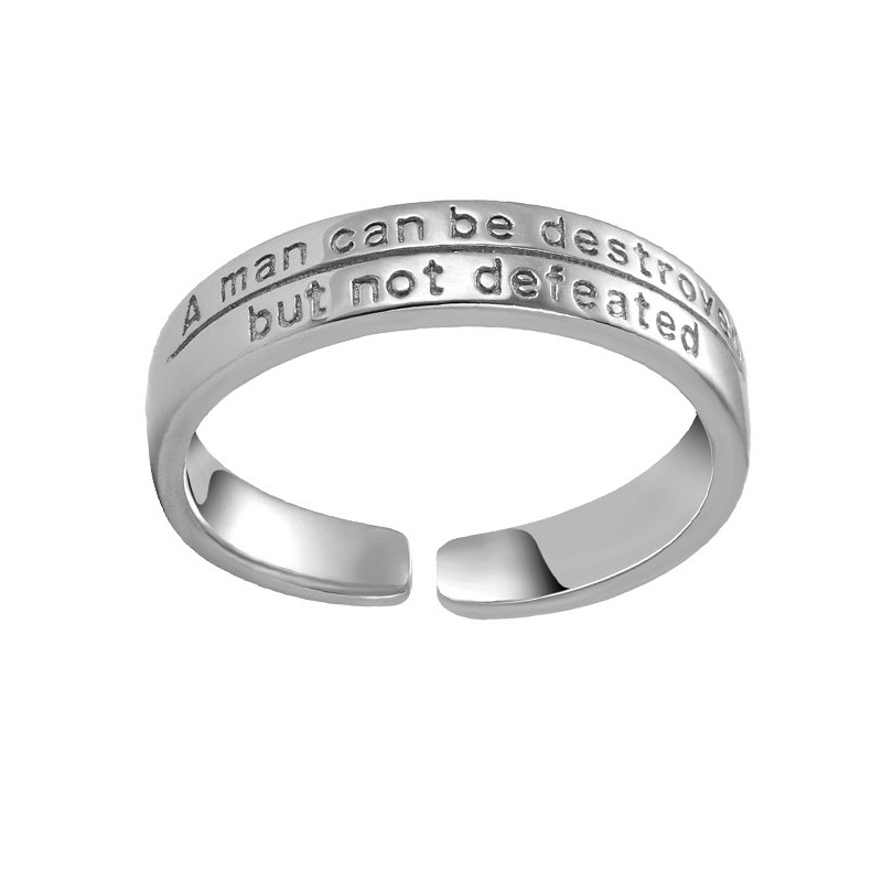 "The Old Man and the Sea" ring for men, simple index finger single ring
