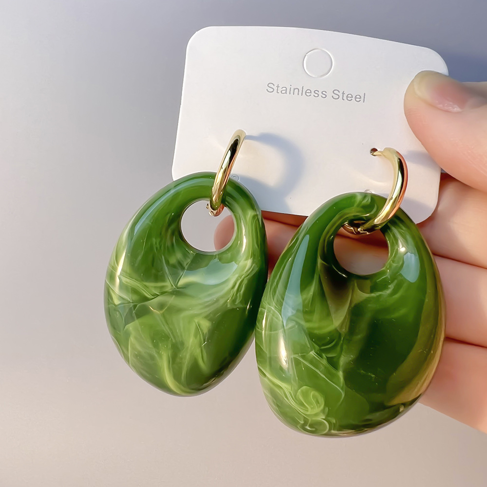 Stainless Steel Earrings, Irregular Resin Earrings, Earring Accessories