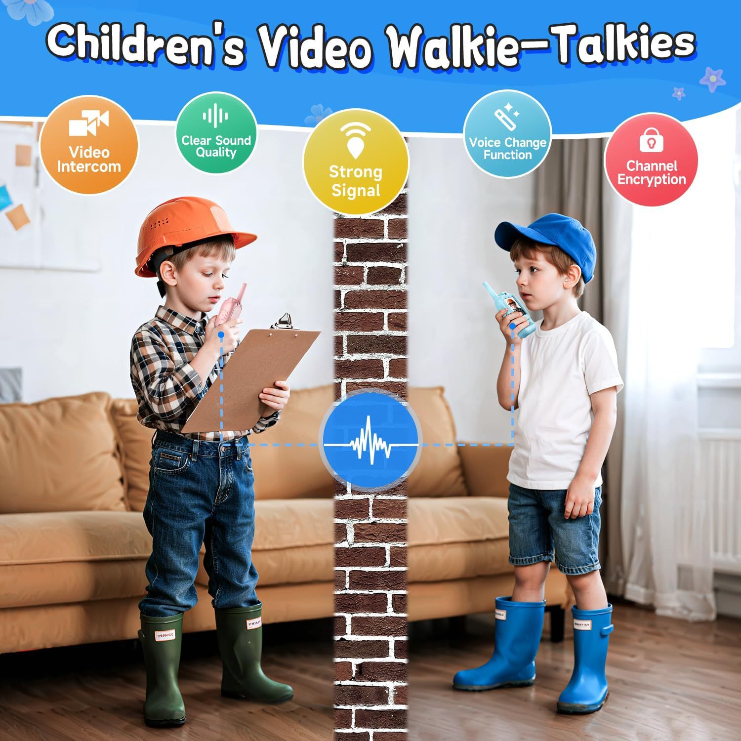 Children's video walkie-talkie face-to-face communication without SIM card, HD call, birthday gift, fun parent-child toy
